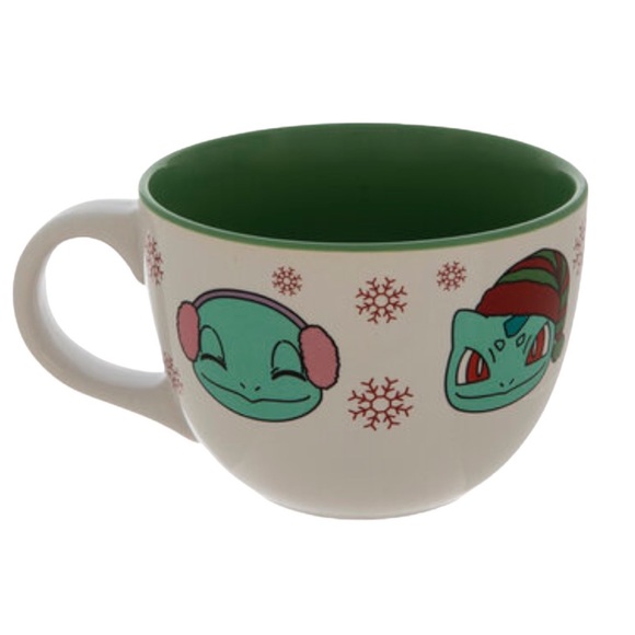 Pokemon Christmas large Mugs set of 2 NWT w/ Pikachu, Charmander, Bulbasaur etc - Picture 2 of 3